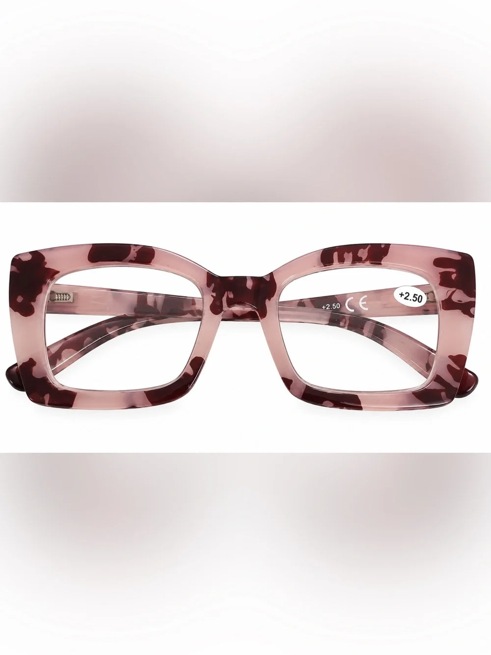 Women's Pink Tortoiseshell Reading Glasses +2.5